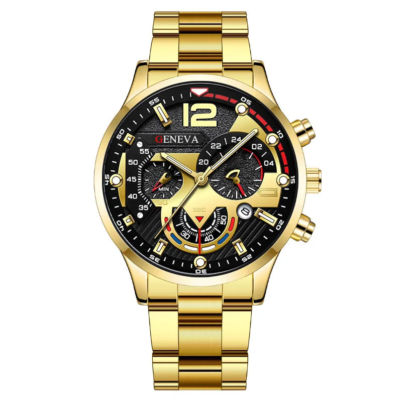 Luxury Men Watch Fashion Stainless Steel Watch.