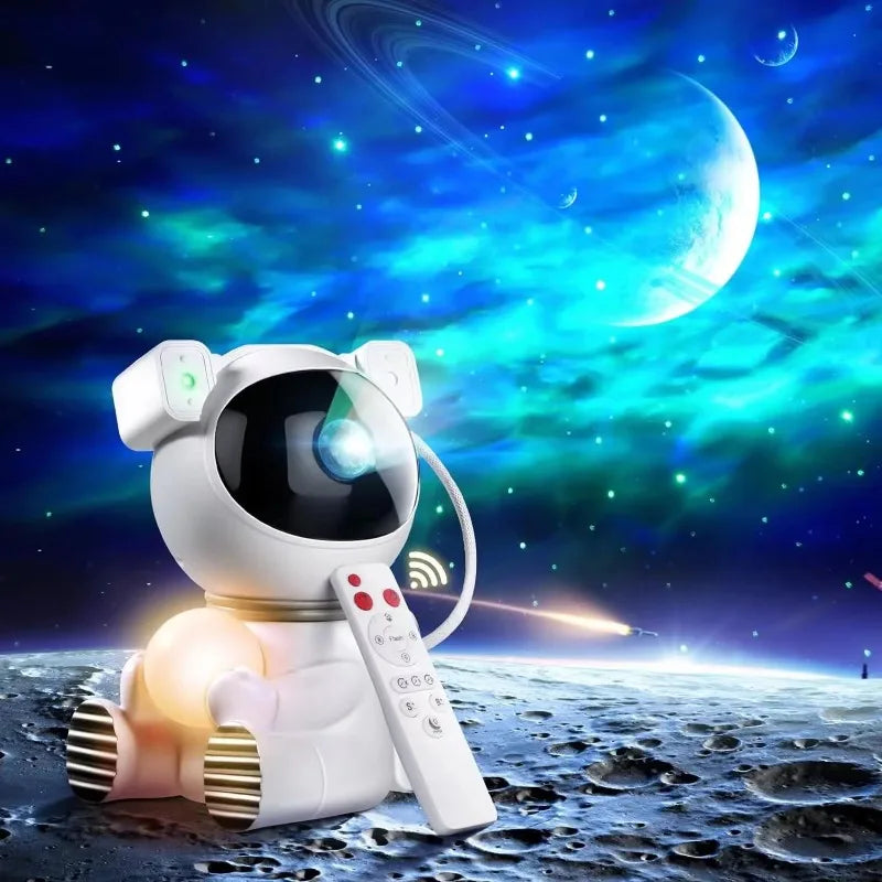 Transform Your Space with the Astronaut Star Galaxy Projector Lamp