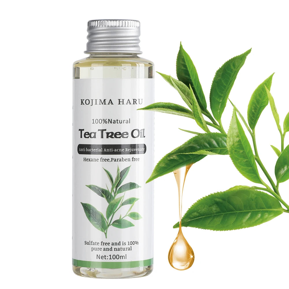 Tea tree oil massage, Organic skincare, Face and body oil, Antimicrobial properties, Antibacterial oil, Antifungal treatment, Clear skin, Acne treatment, Skin cleansing, Natural therapy, Aromatherapy oil, Holistic skincare, Essential oil blend, Tea tree benefits, Pure plant extract,