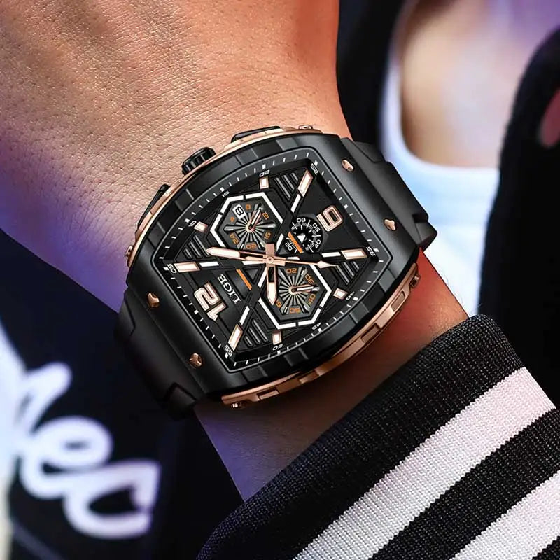 Relogio Masculino LIGE Men Watch Luxury Waterproof.