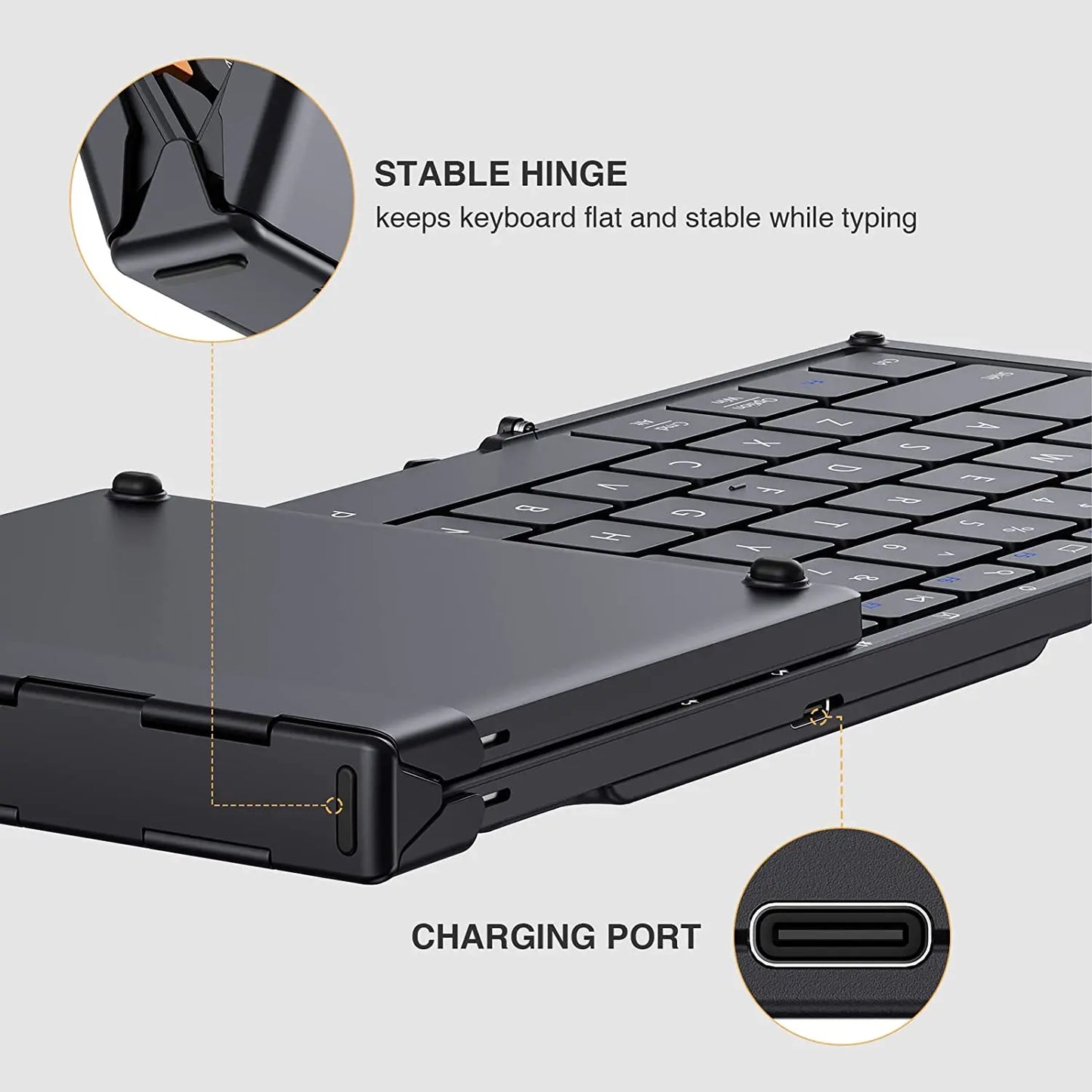 Folding Keyboards with Numeric Keypad Bluetooth Wireless.