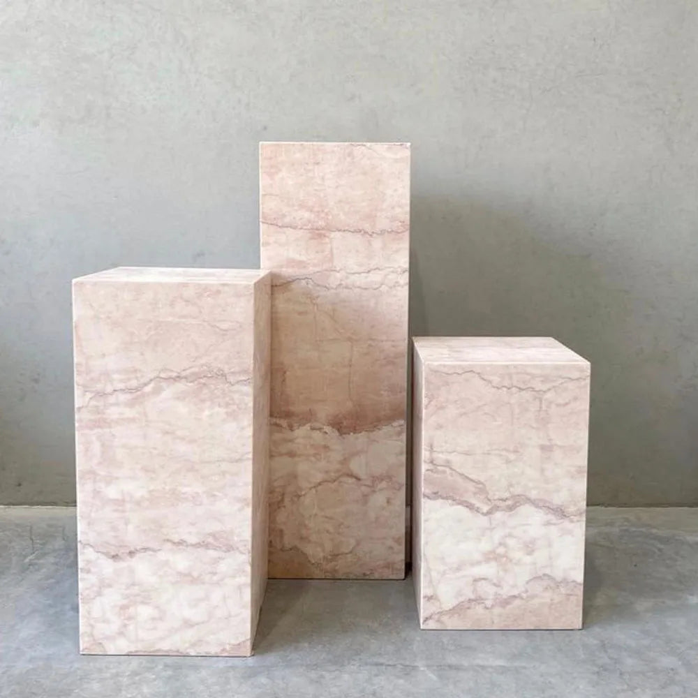 Customized Natural Marble Stand Plinths Side Table.