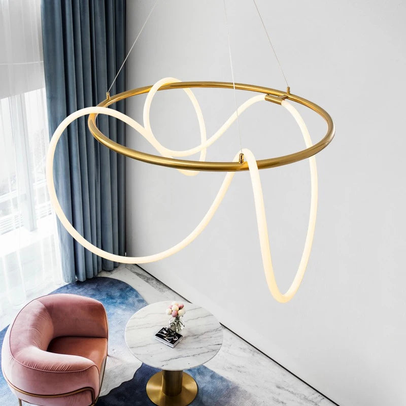 Product Description: Luxury Hanging Light Hose LED Pendant Chandelier.