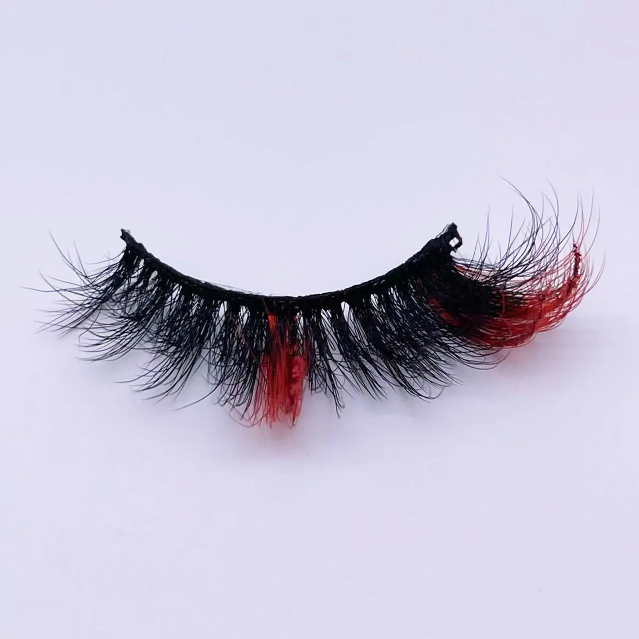 New glitter ombre Colored Lashes 20MM Mink Lashes Wholesale Dramatic Colorful Natural Eyelashes Extension Make up Fake Eyelashes