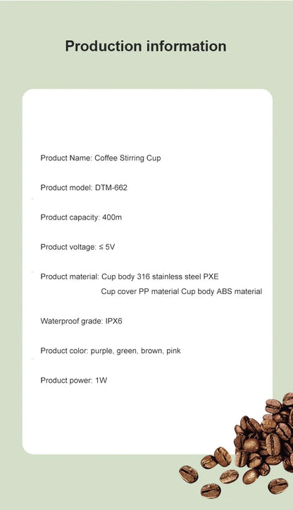 Automatic Electric Stirring Coffee Mugs，Self Stirring Coffee Mug With Straw, Coffee Milk Auto Mixing Cups,Charging, Portable