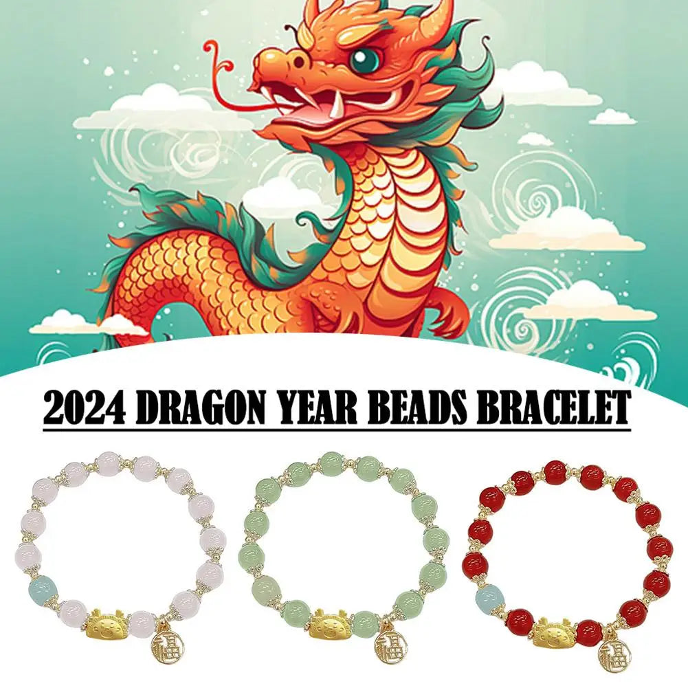 2024 Dragon Year power Beads Bracelet.