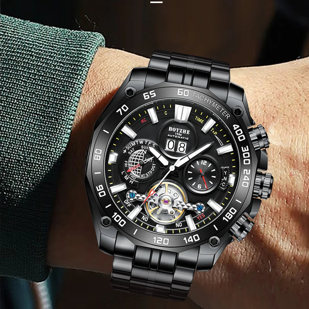 Top Brands Fashion Business Mechanical Men Watch.