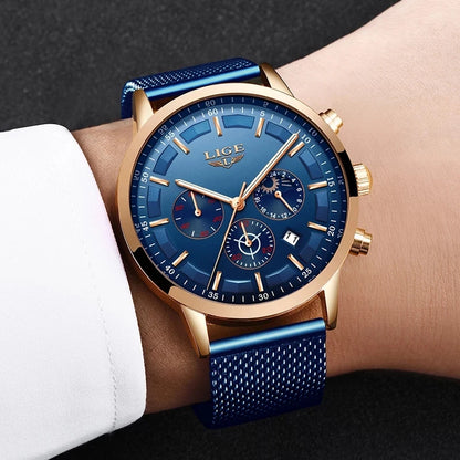 Blue Watch Luxury Sport Quartz for Men.