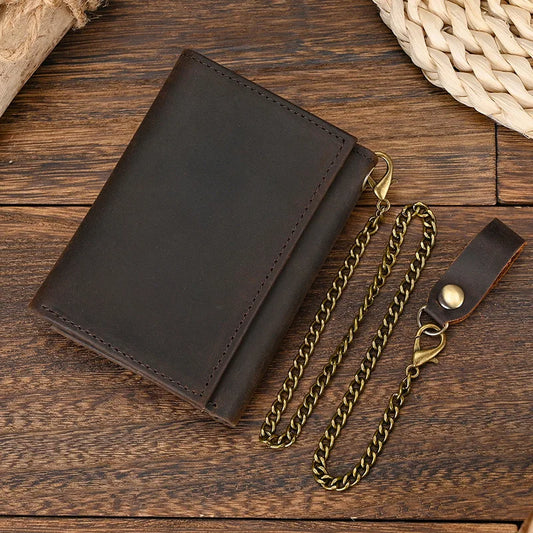 Cowhide Short Wallet Luxury Brand Men.