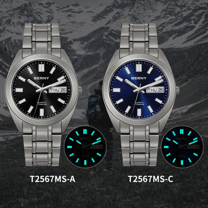 Titanium Watch for Men Wristwatch Waterproof Sport.