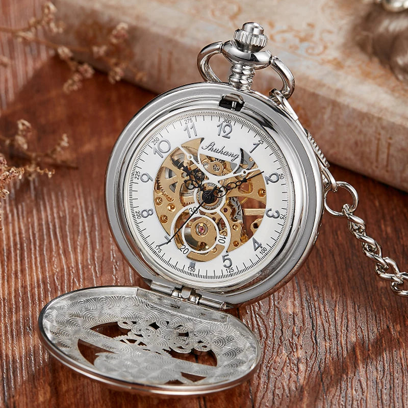 Hand-Wind Mechanical Pocket Watch.