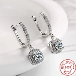 Wing of Dream Moissanite Huggie Hoop Earrings.