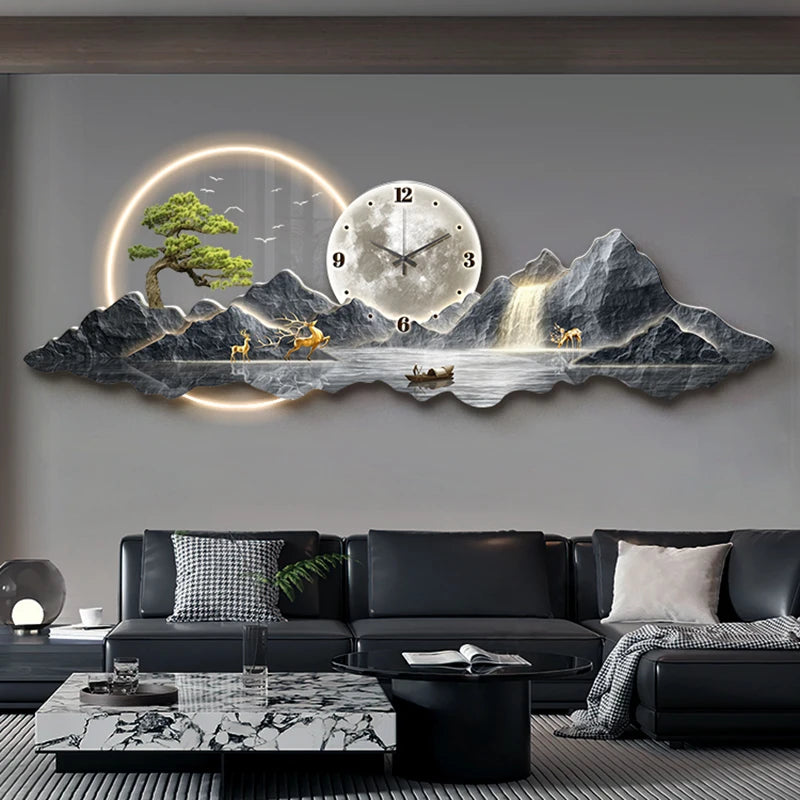 Here's a refined description for your luxury wall clock design.