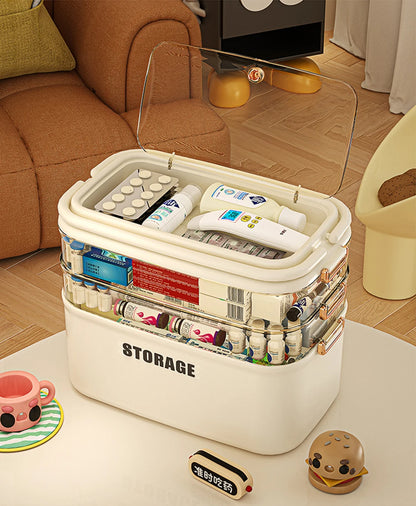 Medicine Storage Box Plastic Multi-Layer Portable.