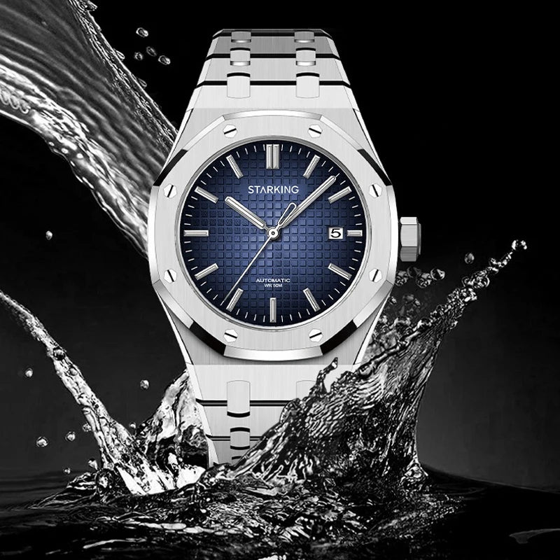 STARKING Brand Men Stainless Steel Mechanical Watch AM0533.