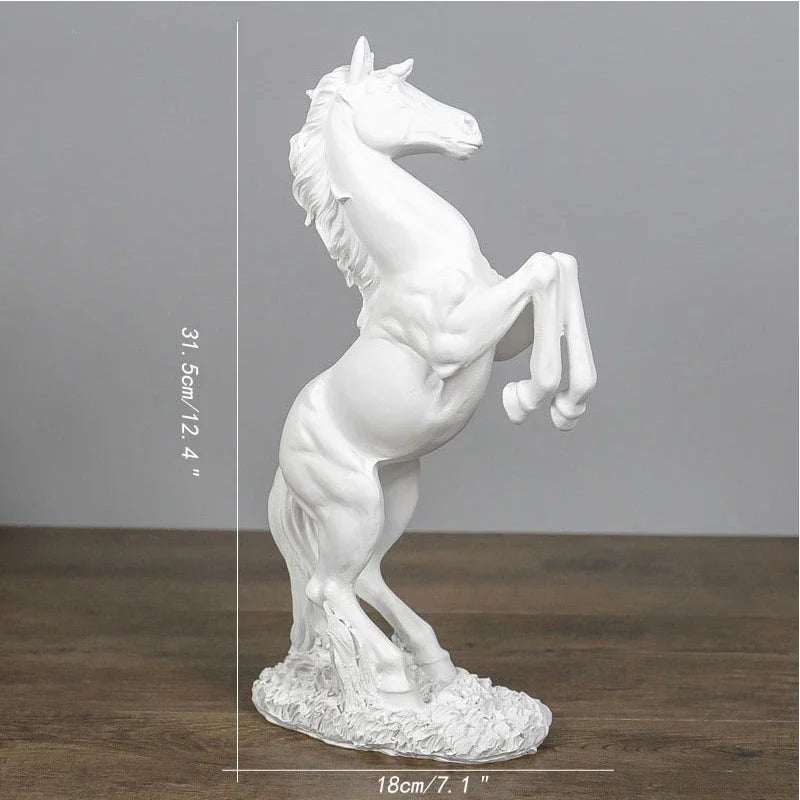 Large Resin White Horse Decor Statue.