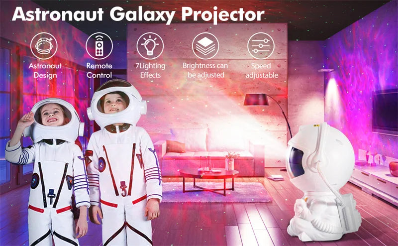 Transform Your Space with the Astronaut Galaxy Starry Sky Projector!