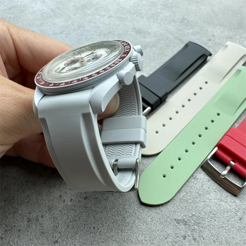 Hot Fashion Sport Silicon Watchband Black Grey Brown Red Rubber.