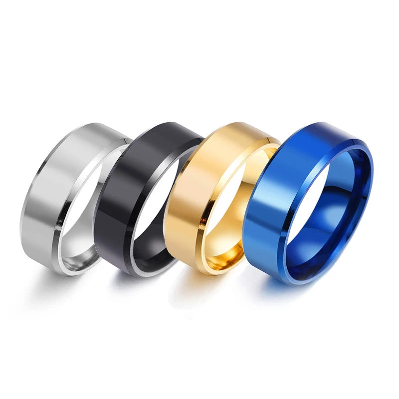 Mens Ring Surface Brushed Stainless Steel.