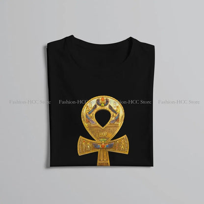 **Ancient Egypt Egyptian T-Shirt with Ankh Print.