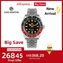 San Martin 40mm NH34 GMT Diver's Watch For Men.