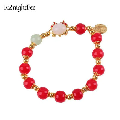 Chinese Style Zodiac Dragon Fu Sign Bracelet