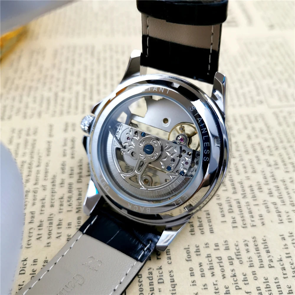 Upgrade your style with the AOKULASIC Men's Mechanical Watch.