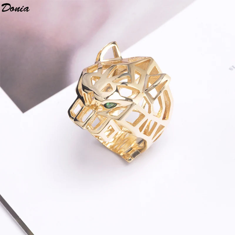 Ring copper luxury new leopard couple.