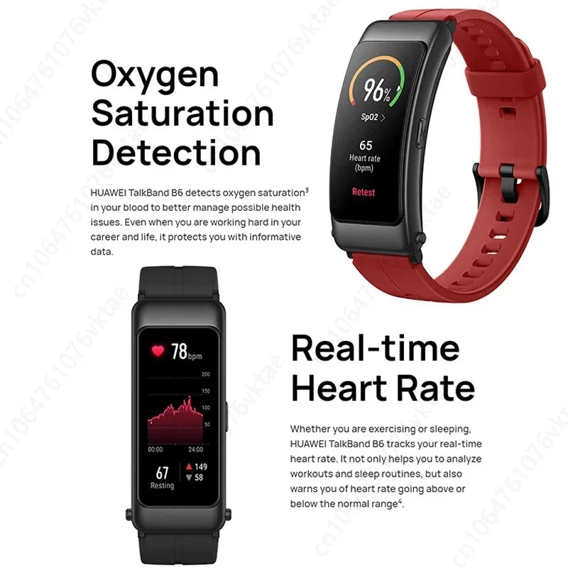 Huawei TalkBand B6 Smart Wristband Bluetooth 5.2 1.53 Inch AMOLED Screen Kirin A1 Processor Call Earphone Talk Band