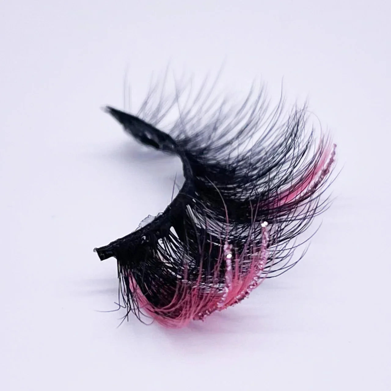 New glitter ombre Colored Lashes 20MM Mink Lashes Wholesale Dramatic Colorful Natural Eyelashes Extension Make up Fake Eyelashes