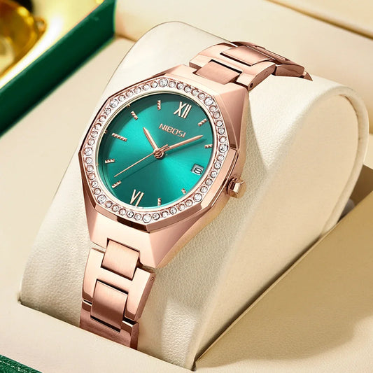 NIBOSI Women Luxury Watches Top Brand Luxury Quartz.