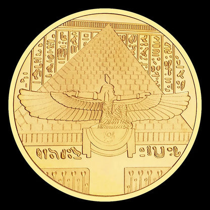 Egypt Queen Nefertiti Pyramid Gold Plated Souvenir