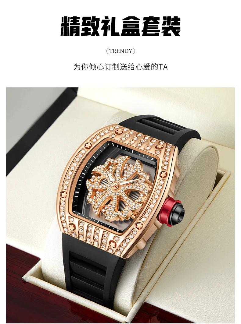 Luxury Diamond Men's Watch Fashion Automatic.