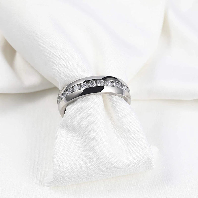 Titanium Ring Engagement Ring Anti-allergy Men Women Wedding.