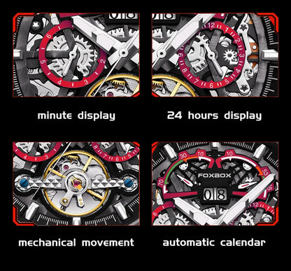 LIGE Mechanical Watches Chronograph Watch for Men Automatic Men&