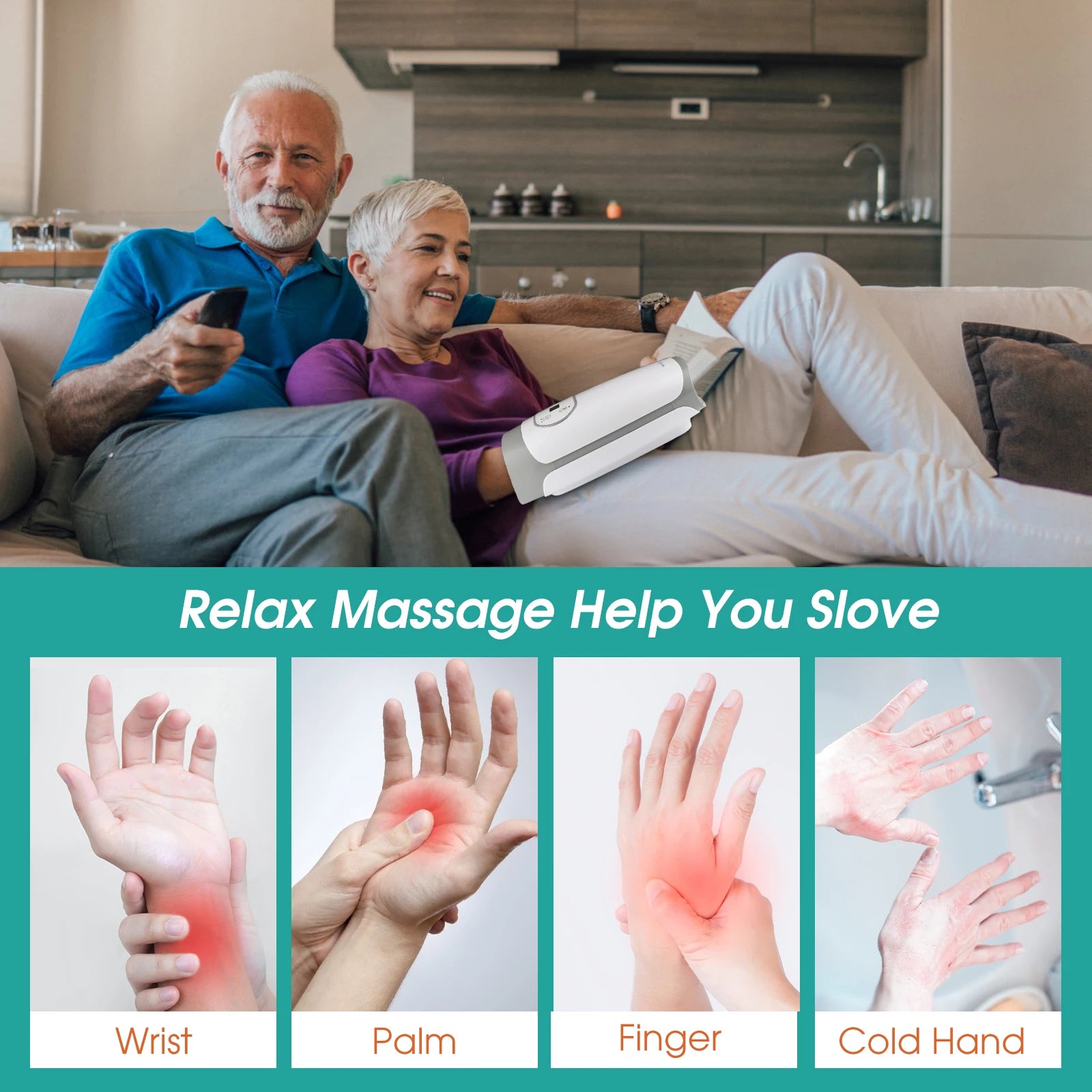 Hand Massager Acupoint Massage Heated Physiotherapy.