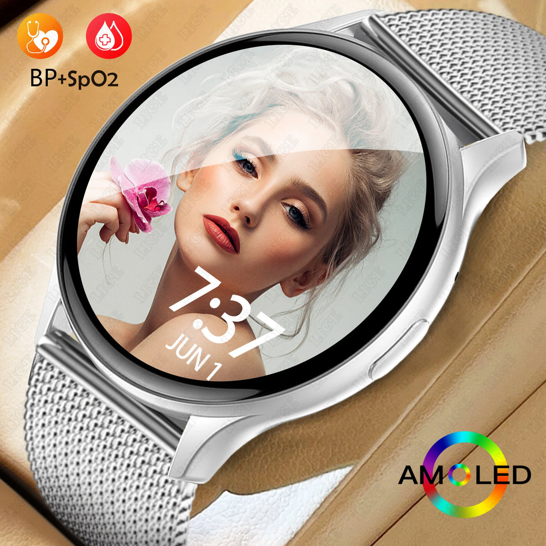 LIGE 2024 Ladies Smartwatch 1.43&