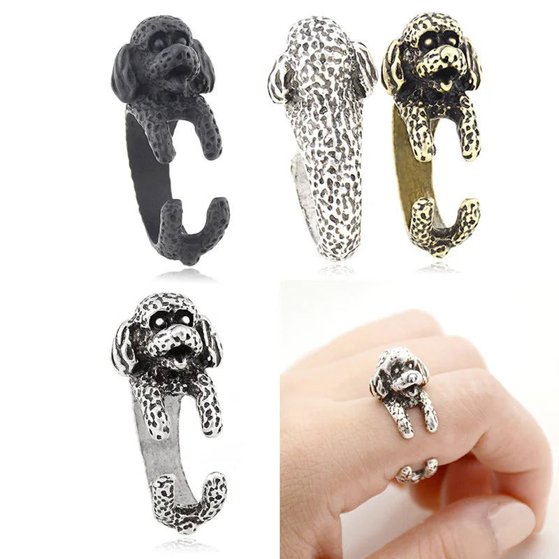 6 Style Dog Rings for Women, Girls.