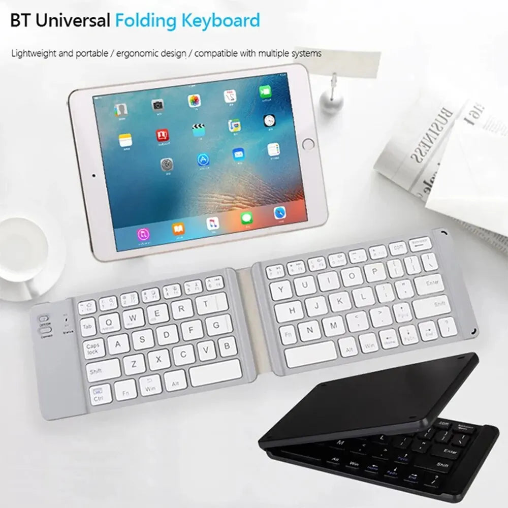 Folding Bluetooth Keyboard For IPAD Mobile Tablet Notebook.