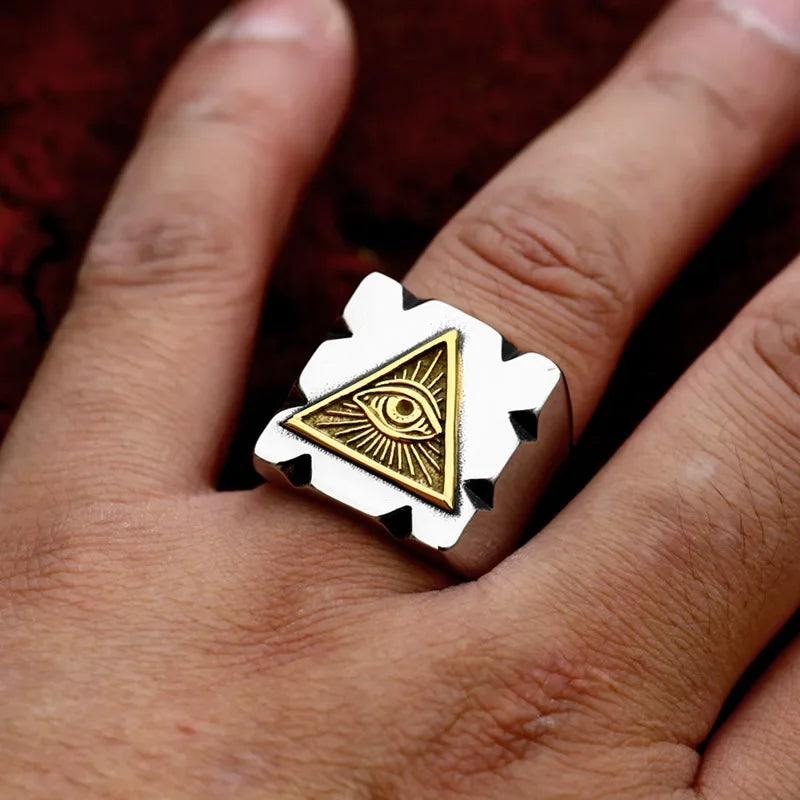 New Style 316L Eye of Horus Ring.