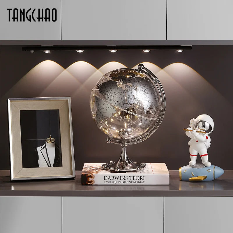 Transparent luminous globe ornaments light luxury living room wine cabinet bookcase office TV cabinet desktop home decoration