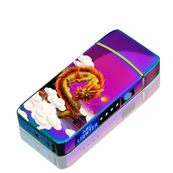 Hot Electric Windproof Metal Lighter Double Arc.