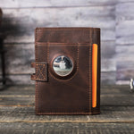 Luxury Brand Airtag Wallet Men Leather RFID Aluminum.