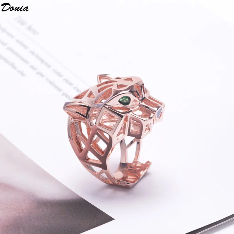 Ring copper luxury new leopard couple.