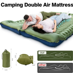 Camping Inflatable Mattress Couple Portable Sleeping Air Matt Double Tent Camping Air matt with Camp Pillow for Tourism Hiking