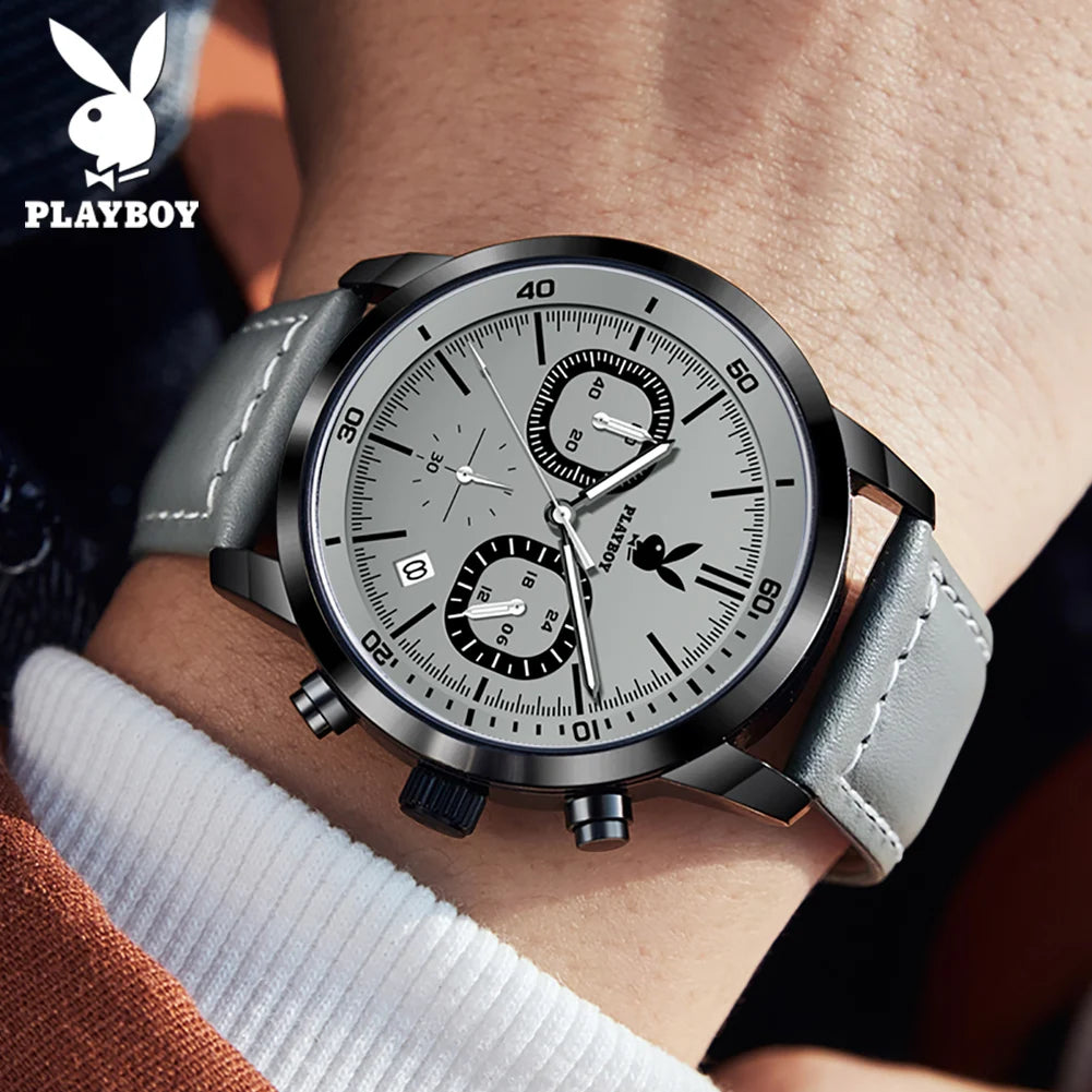 PLAYBOY Top Brand Fashion Watch for Men.