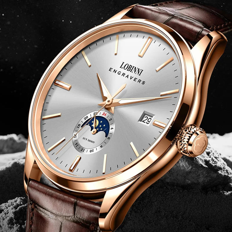 Switzerland Luxury Brand LOBINNI Automatic Mechanical.