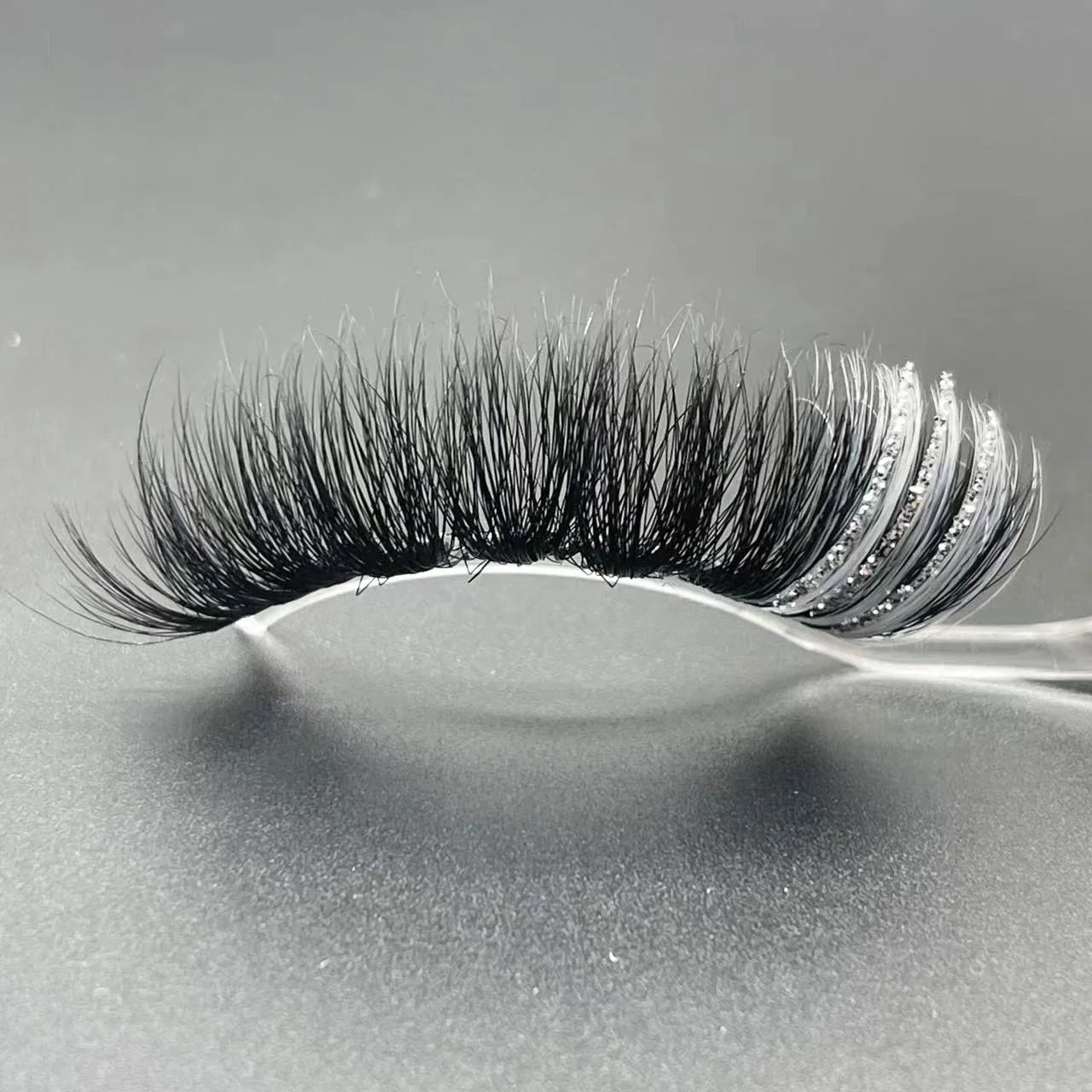 New glitter ombre Colored Lashes 20MM Mink Lashes Wholesale Dramatic Colorful Natural Eyelashes Extension Make up Fake Eyelashes