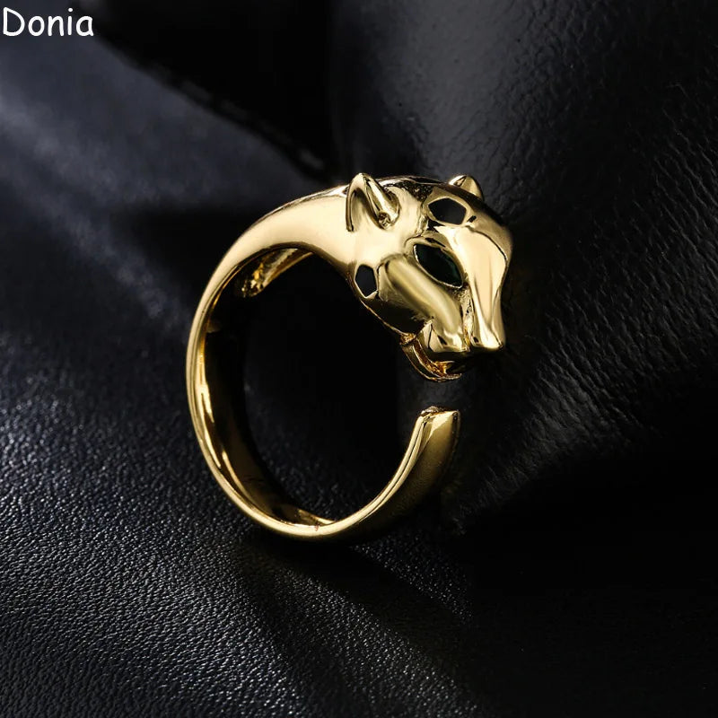 Jewelry European and American Glossy Leopard Ring.