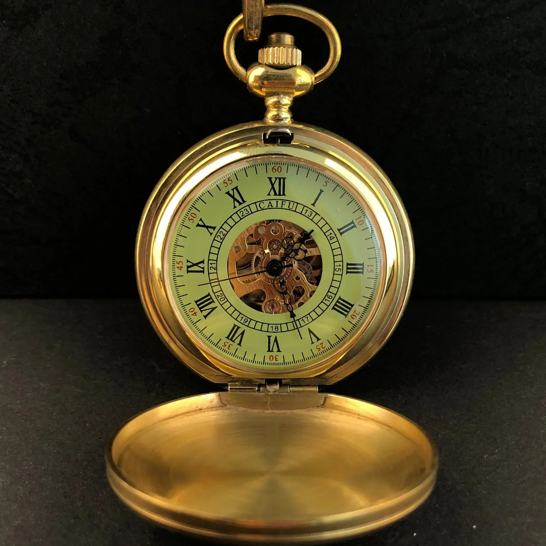 Luxury Vintage Gold Pocket Watch Mechanical.